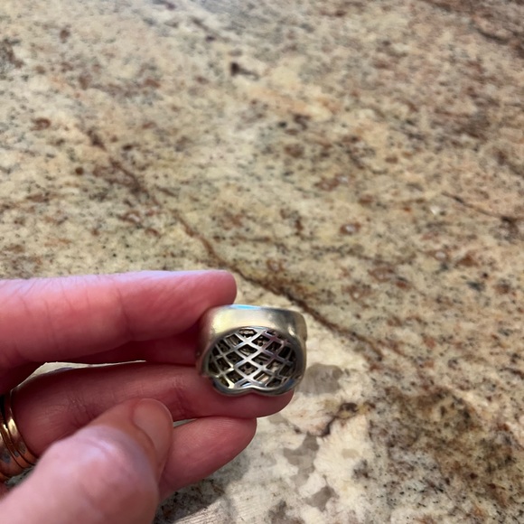 Black and white diamond band size 6, fits size 5.5. - Picture 5 of 10